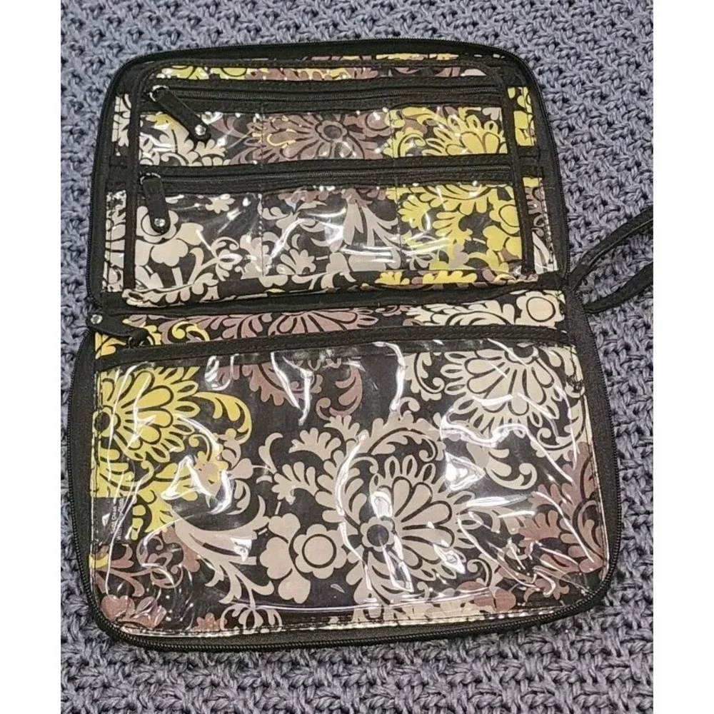 Vera‎ Bradley Black Toiletry Travel Bag Cosmetic Organizer Makeup